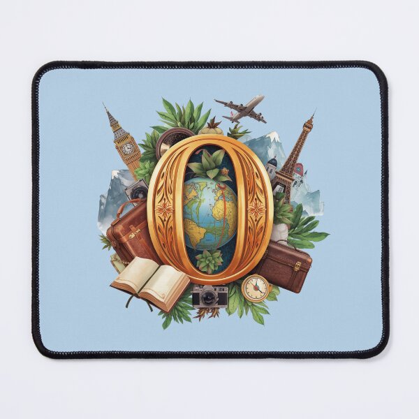 Item preview, Adventure Awaits – Vintage Travel Letter O Monogram | Wanderlust Globe & Adventure Design for Dreamers and Explorers designed and sold by AmenAlways.