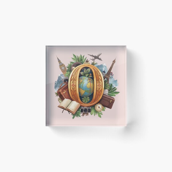 Item preview, Adventure Awaits – Vintage Travel Letter O Monogram | Wanderlust Globe & Adventure Design for Dreamers and Explorers designed and sold by AmenAlways.