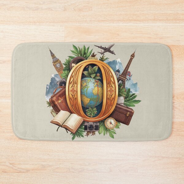 Item preview, Adventure Awaits – Vintage Travel Letter O Monogram | Wanderlust Globe & Adventure Design for Dreamers and Explorers designed and sold by AmenAlways.