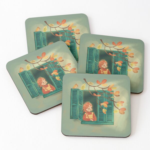 Item preview, Autumn Girl by the Window designed and sold by RosalinesEyes.