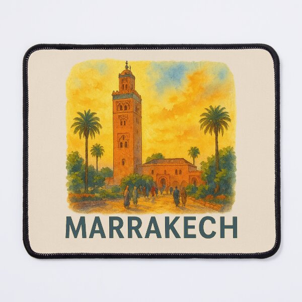 Item preview, Marrakech Koutoubia Mosque Watercolor Poster designed and sold by Bratak.