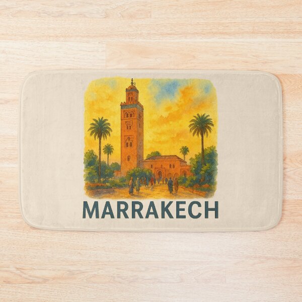 Item preview, Marrakech Koutoubia Mosque Watercolor Poster designed and sold by Bratak.