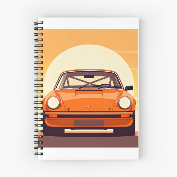 Aperçu de l'œuvre Affiche vintage de voiture de sport orange à télécharger, illustration murale rétro, décoration automobile classique créée et vendue par apixelwall.