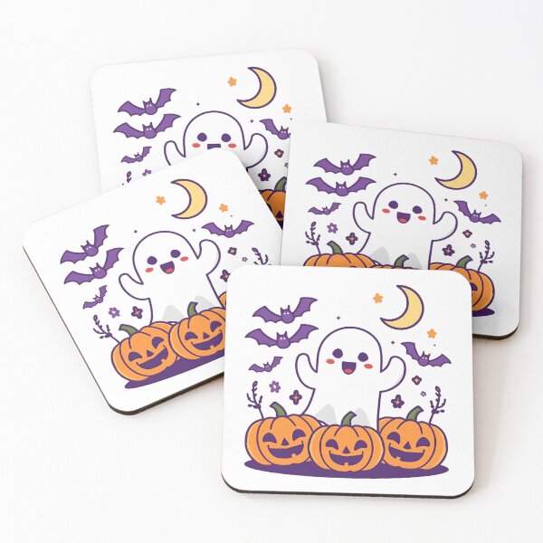 Item preview, Funny Halloween ghost with pumpkins designed and sold by SimonsDesignArt.