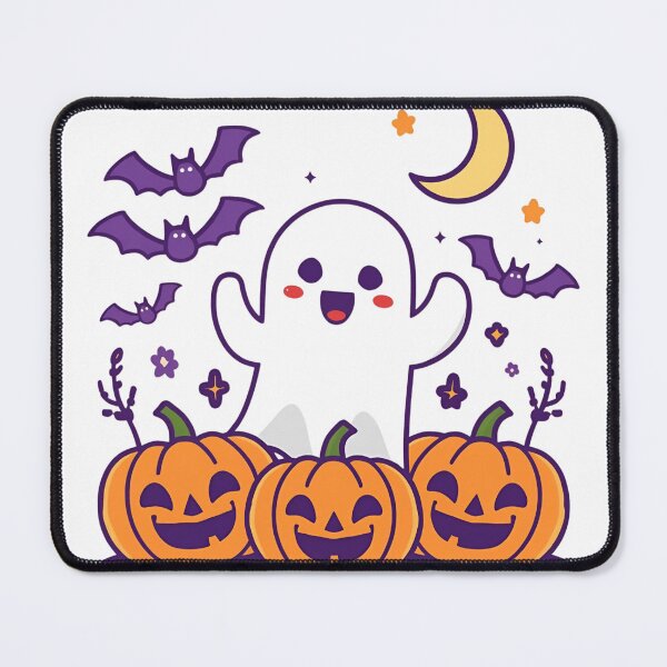 Item preview, Funny Halloween ghost with pumpkins designed and sold by SimonsDesignArt.