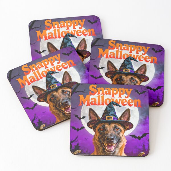 Item preview, Snappy Malloween - Belgian Malinois Halloween Themed Poster Art designed and sold by William A McCarthy.