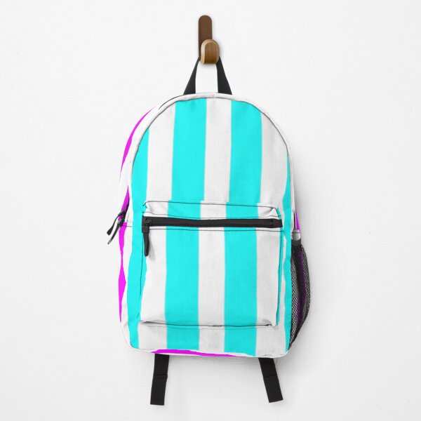 Item preview, Aqua Blue Neon Stripes Purple Green Digital Designer Print ldandrade designed and sold by Licorice Moon.