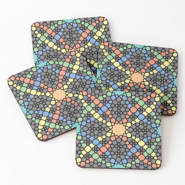 Item preview, Colorful geometric pattern with overlapping circles motif designed and sold by mathemartiste.