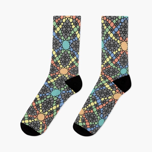 Item preview, Colorful geometric pattern with overlapping circles motif designed and sold by mathemartiste.