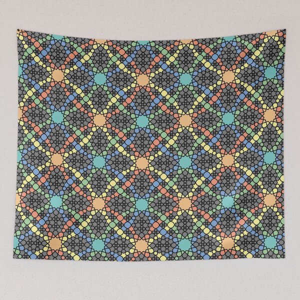 Item preview, Colorful geometric pattern with overlapping circles motif designed and sold by mathemartiste.