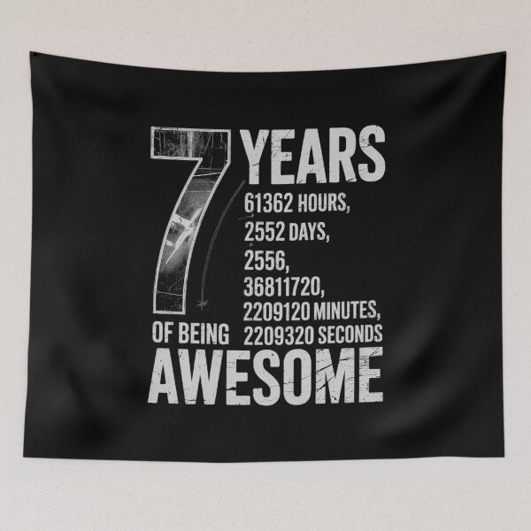 Item preview, 7th Birthday 84 Months 7 Years Old Being Awesome  designed and sold by THagBlue.