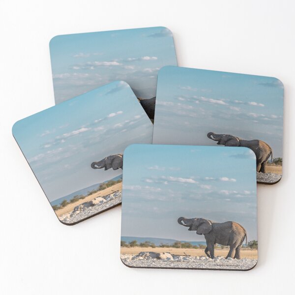 Item preview, Wide Sky, Slow Steps — Elephant at the Pan, Etosha designed and sold by DavideAntoniani.