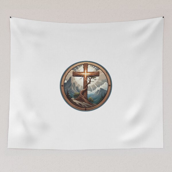 Item preview, Art Nouveau, Art Nouveau cross, Art Nouveau tree, Jesus, Christian Tree, Faith, Art Cross, Mountain Cross, Christian Art designed and sold by SavageLegion.