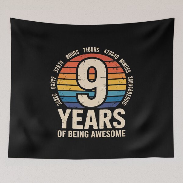 Item preview,  9th Birthday 108 Months 9 Years Old Being Awesome  designed and sold by THagBlue.