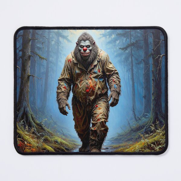 Item preview, Creepy Sasquatch Clown walking in forest designed and sold by Skullet-Designs.