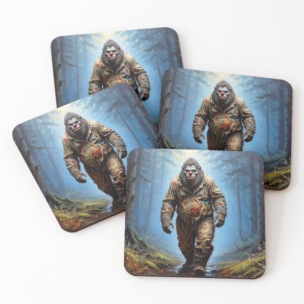 Item preview, Creepy Sasquatch Clown walking in forest designed and sold by Skullet-Designs.