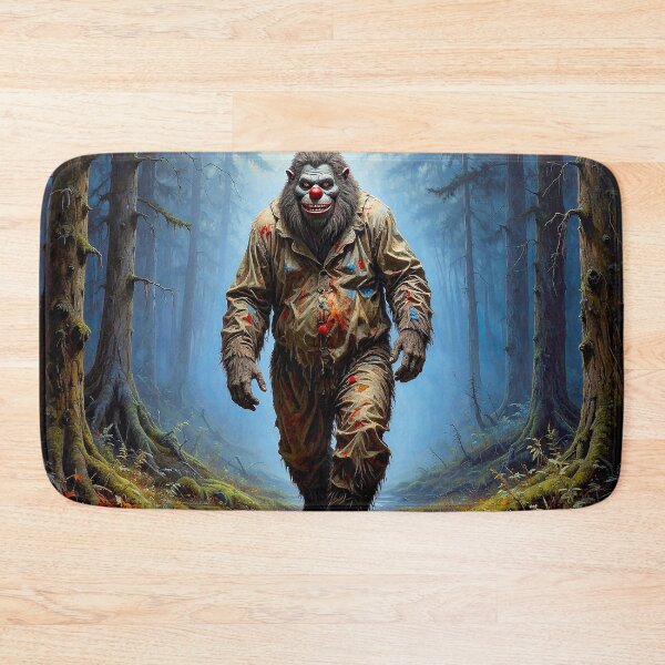 Item preview, Creepy Sasquatch Clown walking in forest designed and sold by Skullet-Designs.