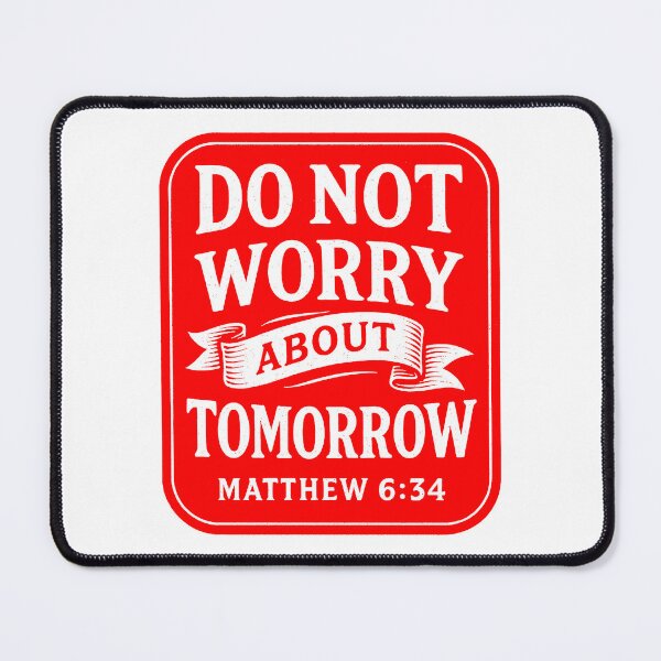 Item preview, Matthew 6:34 Do Not Worry About Tomorrow designed and sold by plushism.