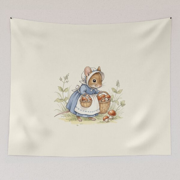 Item preview, Mushroom Gathering Mouse designed and sold by Pasteltone.