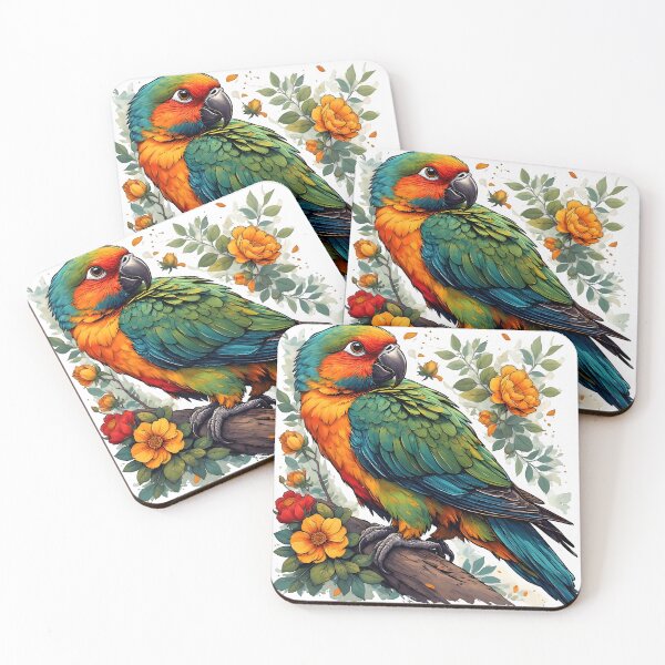 Item preview, Elegant Rose-Ringed Parakeet Line Art | Minimal Monoline Bird Design designed and sold by NatureNookTees.