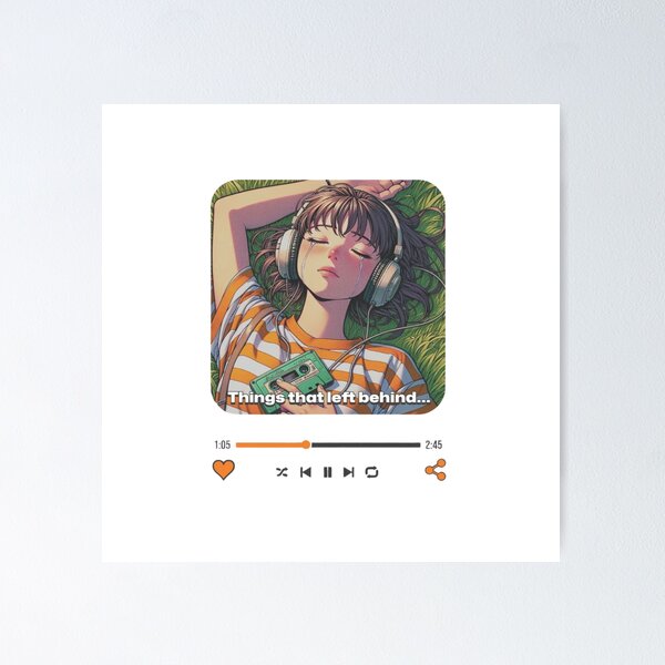 Item preview, Music Player Nostalgia Anime Girl Design designed and sold by Oniyasha.