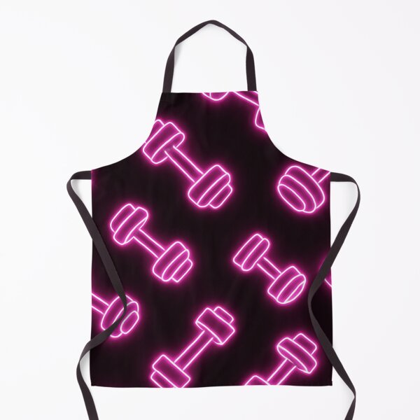 Artikelvorschau, Niedliches neonrosa Hantel-Fitness-Muster für Mädchen entworfen und verkauft von SassyArtistry.
