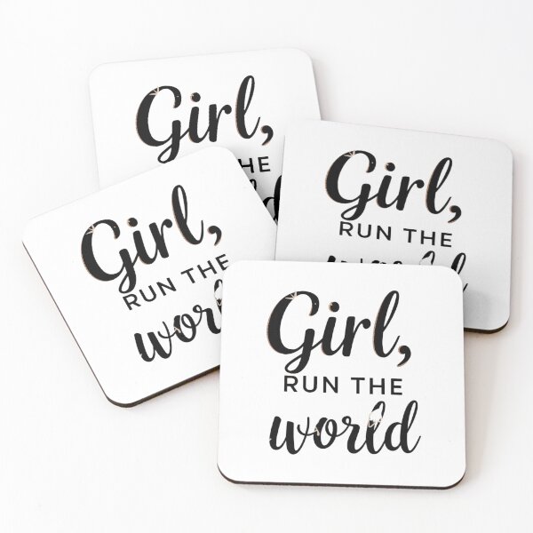 Item preview, Girl Run The World Feminist Quote Minimalist Empowerment Typography Design designed and sold by Aarvya Fashion Club ( A.F.C ).