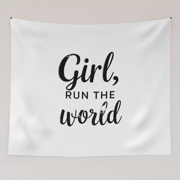 Item preview, Girl Run The World Feminist Quote Minimalist Empowerment Typography Design designed and sold by Aarvya Fashion Club ( A.F.C ).