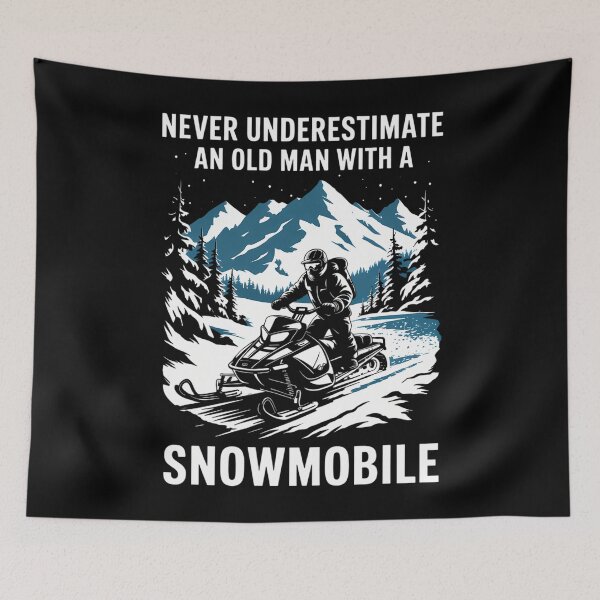 Item preview, Snowmobile Never Underestimate An Oldman Winter Sports designed and sold by Sea4Adventures.