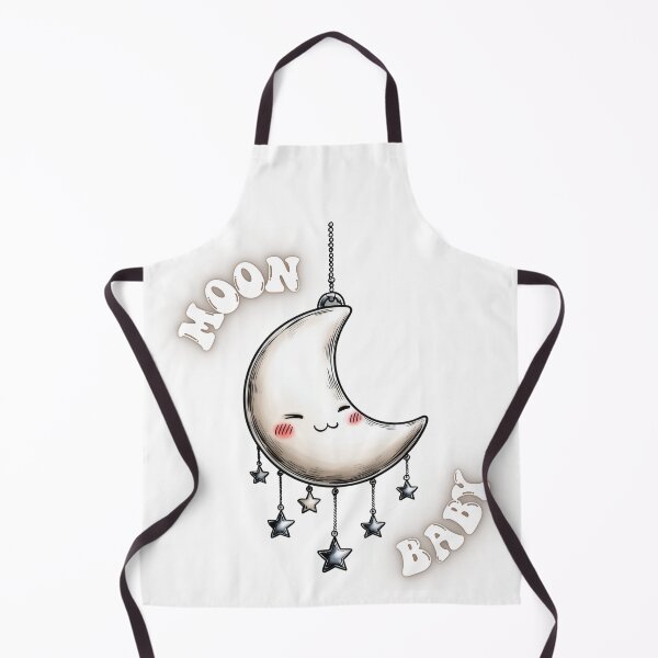 Item preview, Baby Moon – Sweet Crescent Moon with Dangling Stars designed and sold by ChibiNekoSpace.