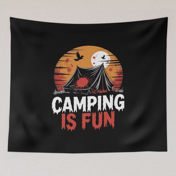 Item preview, Camping Is Fun Spooky Zombie Camper Halloween Horror designed and sold by THagBlue.