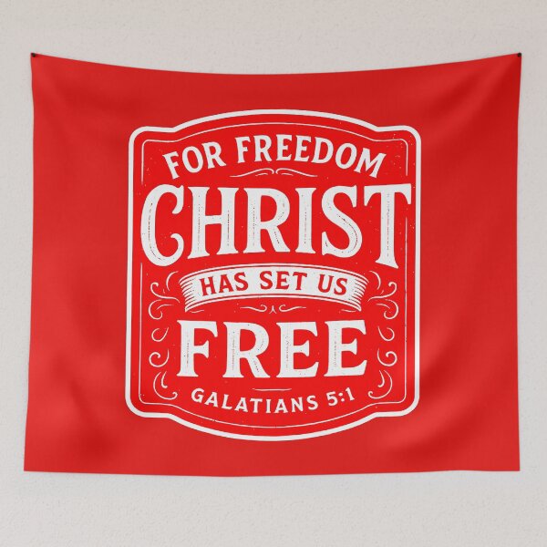 Item preview, Galatians 5:1 For Freedom Christ Has Set Us Free designed and sold by plushism.