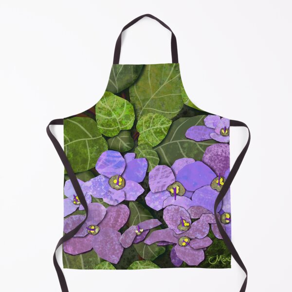Item preview, Potted African Violet Digital Collage Illustration designed and sold by MarcyBrennanArt.