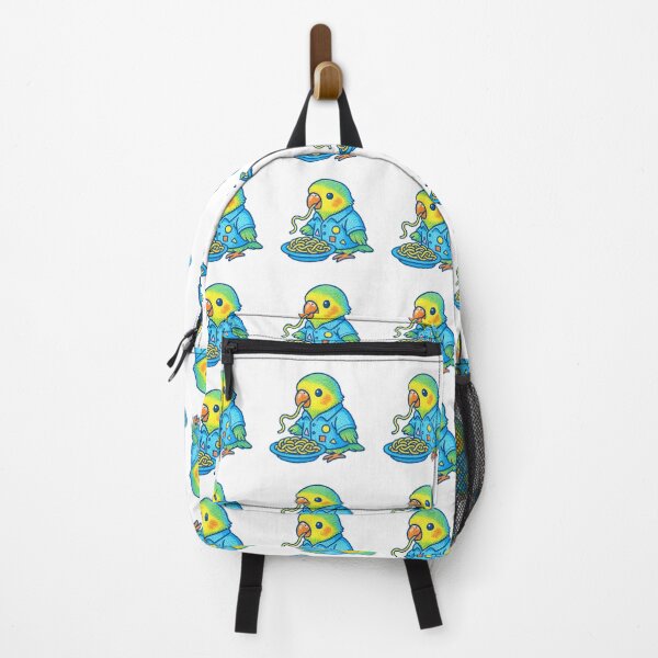 Item preview, Funny Parrot Eating Spaghetti Pasta Cartoon Humor designed and sold by TeeARTHY.