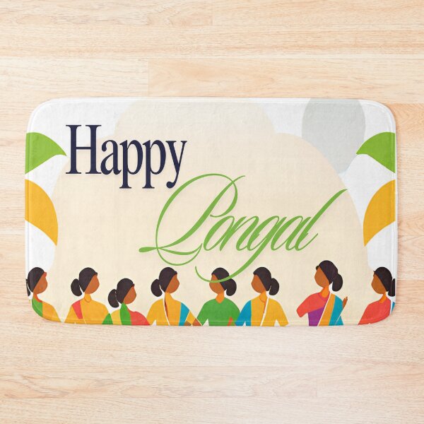 Item preview, Happy Pongal Illustration – Traditional South Indian Harvest Festival Art designed and sold by InspiredCreatives.