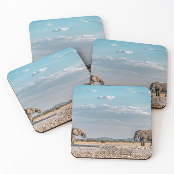 Item preview, Long Look — Two Elephants Across the Pan, Etosha designed and sold by DavideAntoniani.