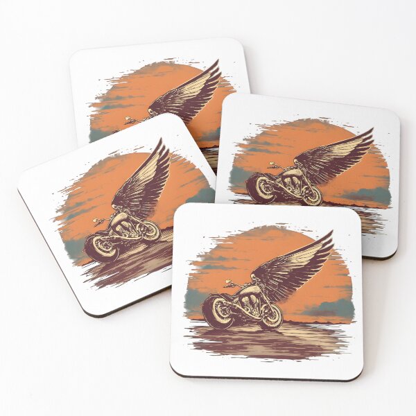 Item preview, Winged Motorcycle | Retro Sunset Freedom Rider Vintage T-Shirt designed and sold by NatureNookTees.