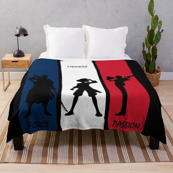 Item preview, One Piece French Flag Trio | Liberté, Force, Passion Minimalist Design designed and sold by T-Chou.
