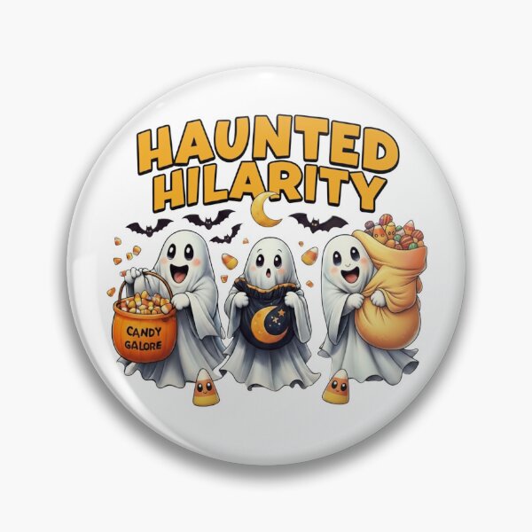 Item preview, Haunted Hilarity: Adorable Ghost Friends Candy Galore designed and sold by GrafTeesLab.