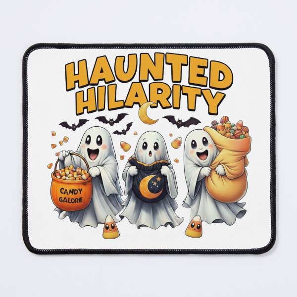 Item preview, Haunted Hilarity: Adorable Ghost Friends Candy Galore designed and sold by GrafTeesLab.