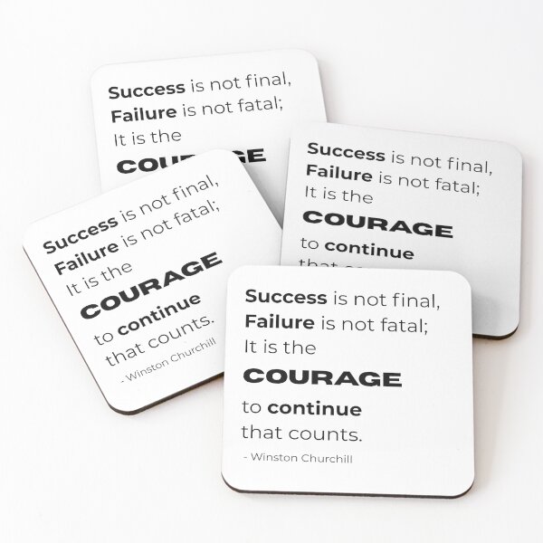 Item preview, Success is not final Winston Churchill quote designed and sold by EarthMerch.