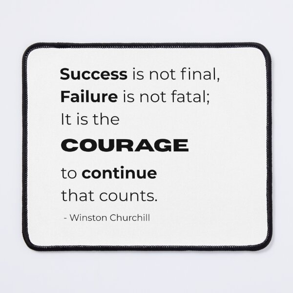 Item preview, Success is not final Winston Churchill quote designed and sold by EarthMerch.