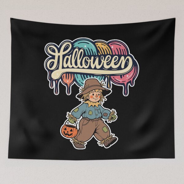 Item preview, cuteHalloween Spooky Season Vibes ver 1d| Cute Ghost, Witch & Pumpkin Design – Funny Vintage Halloween Art for Fall Fans | Skull, pumpkin & Witchcraft in october 31 designed and sold by mndesignworx.