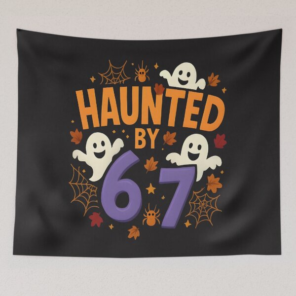 Item preview, Funny 6 7 Halloween Ghost Spooky Six Seven Meme Trend designed and sold by KamalaDesign.