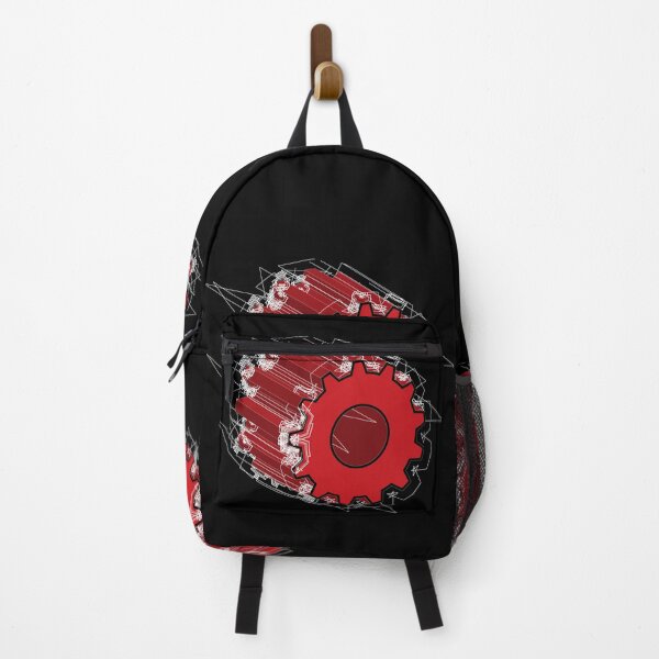 Item preview, Red Gear Wheel – Abstract 3D Line Art Design designed and sold by simpledarkwavewisdom.