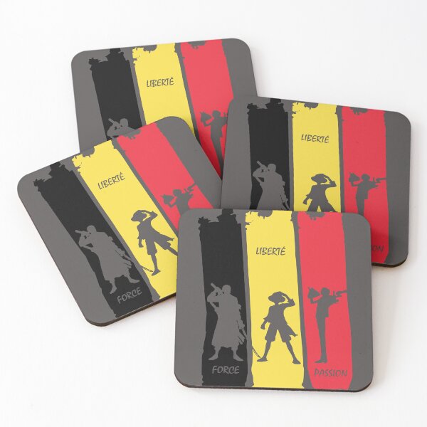 Item preview, One Piece Belgique Tribute | Liberté, Force, Passion Minimalist Design designed and sold by T-Chou.
