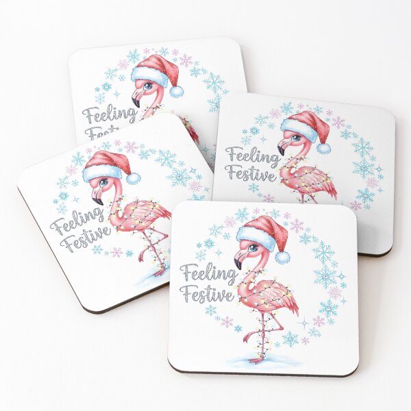 Item preview, Festive Flamingo PNG | Santa Hat Christmas Lights | Feeling Festive Quote designed and sold by Ellen'Studio.