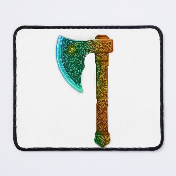 Item preview, Glowing Norse Axe Digital Illustration designed and sold by CelticSoulShop.