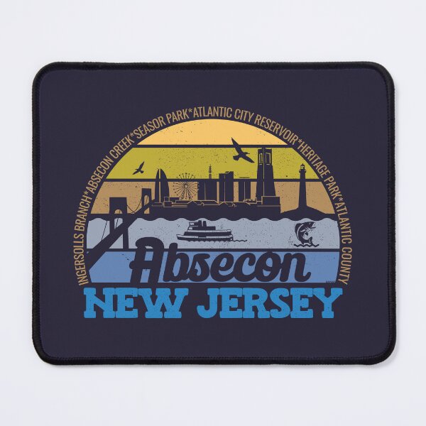 Item preview, Absecon New Jersey Sunset Retro Vintage Local Pride Logo designed and sold by CRHPOD20.