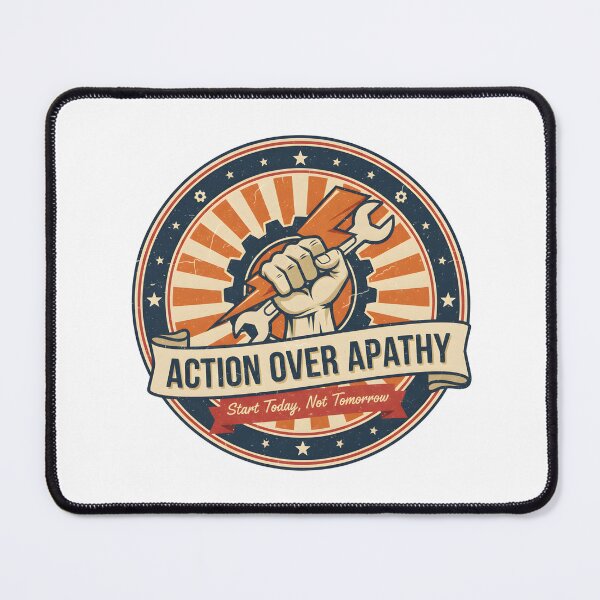 Item preview, Action Over Apathy | Start Today, Not Tomorrow designed and sold by DailyVibesMerch.